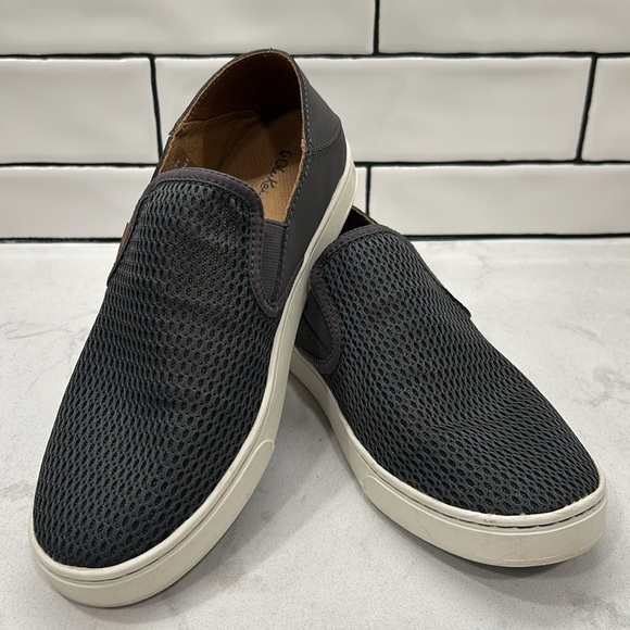 Olukai Pehuea Womens Size US 9.5 Gray Mesh Slip On Loafers Beach Comfort Shoes - Picture 11 of 14